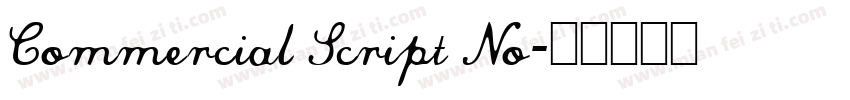 Commercial Script No字体转换
